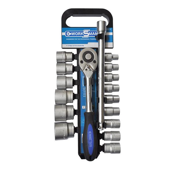 Worksman Socket Set Hang 11 Pce 1/4 Drive