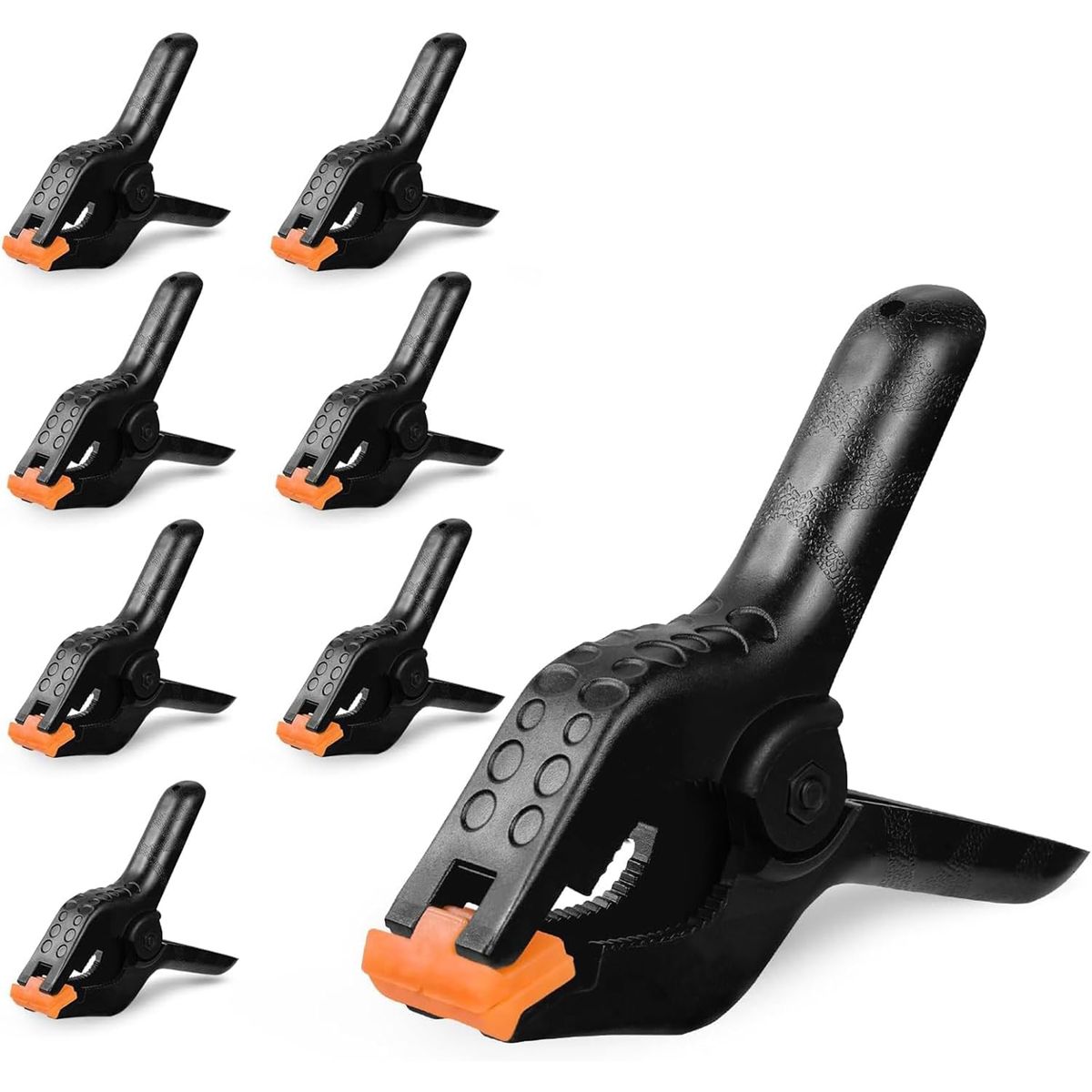 Mix Box 8 PCs 4 inch Ergonomic Plastic High Strength Spring Clamps Kit