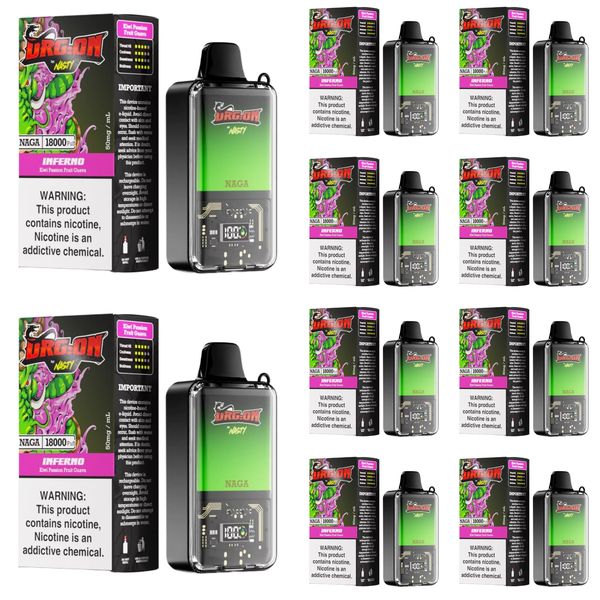 Nasty Dragon 18000 Puffs Disposable Vape - Kiwi Passion Guava (Box of 10)