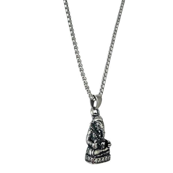 High Grade Stainless Steel Set - Chain and Ganesha Pendant