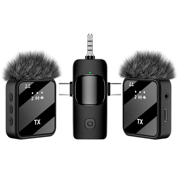 Dual Wireless Lavalier Microphone - 2 In 1