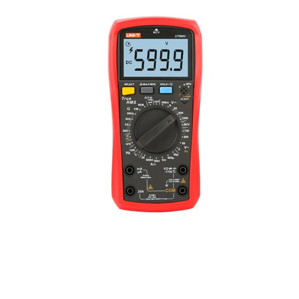 UNI-T UT890C: True RMS Digital Multimeter, 6000 Count, 20A, Temp, NCV