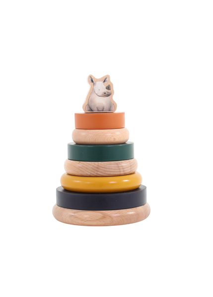 Grow Baby - Wooden Ring Stacker - Safari