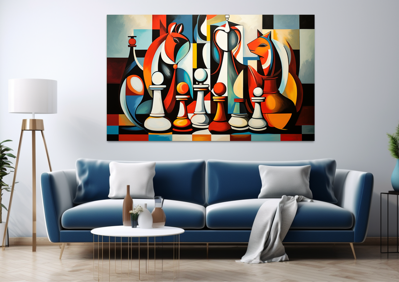 Canvas Wall Art - Contemporary Chess Abstract - JT0304