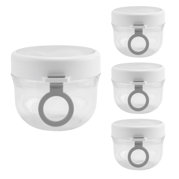 4 Pcs Overnight Oats Container With Lids And Spoons 20Oz