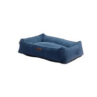 Rogz Lounge Walled Rectangular Dog Bed Navy XL