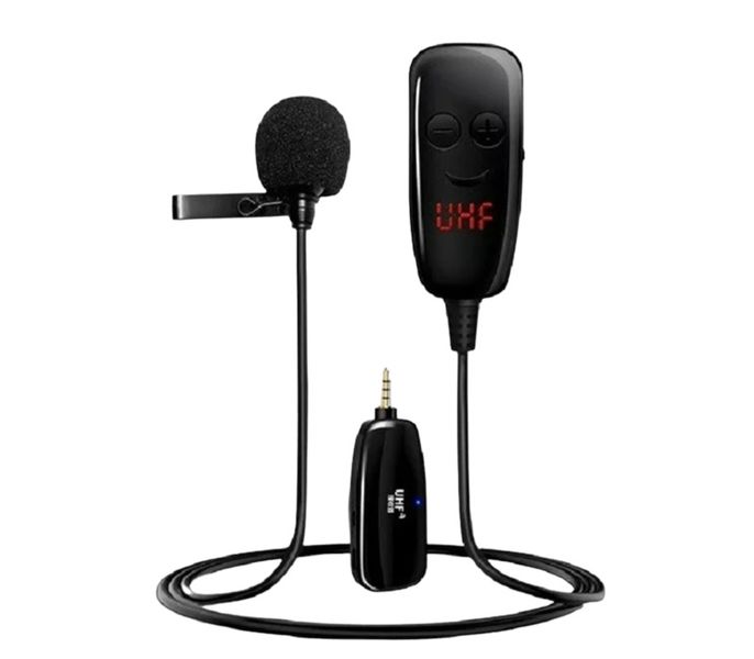 Wireless Lavalier Microphone Rechargeable Wireless Mic Condenser