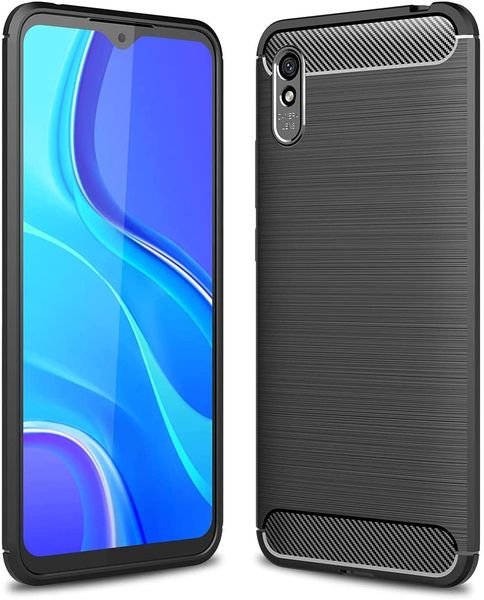 Tuff-Luv Carbon Fibre Style Case -Xiaomi Redmi 9A - Black
