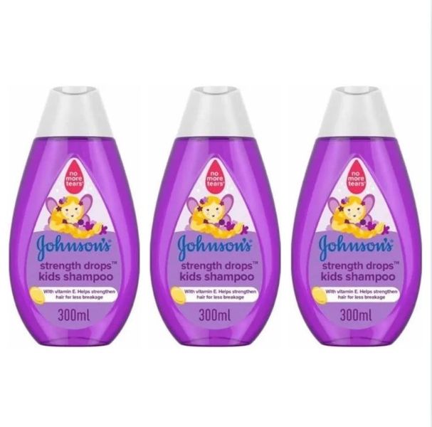 Johnson's Strength Drops Kids Shampoo 300ml - Pack of 3