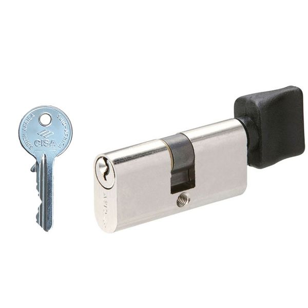 Cisa C2000 Small Oval Key &amp; Turn Cylinder NP