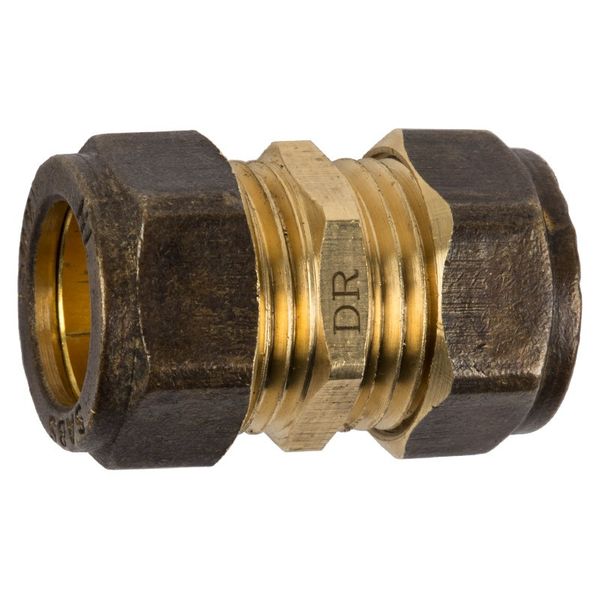Bulk Pack x 10 Compression Brass Coupler CxC 15mm