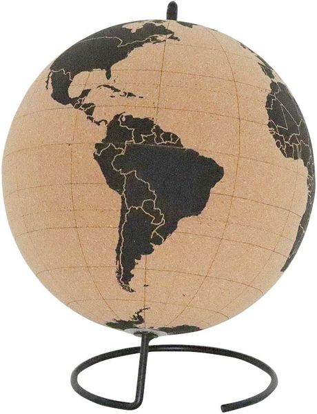 Toy Cork World Globe with Red Push Pins 15cm