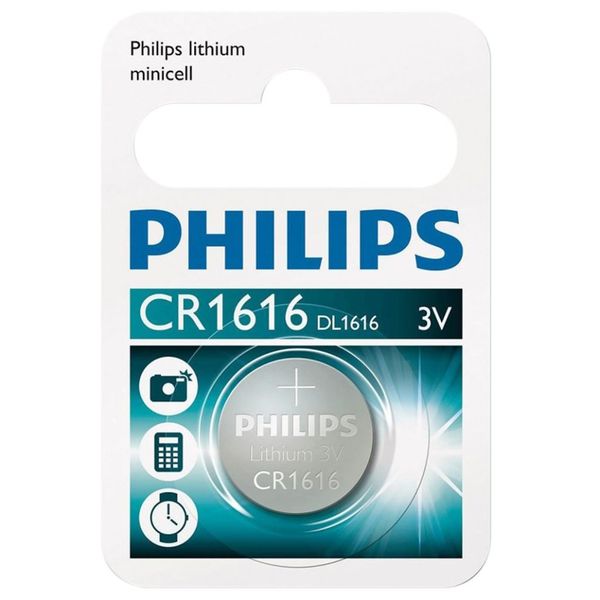 Philips Minicells Battery CR1616 Lithium pack of 10