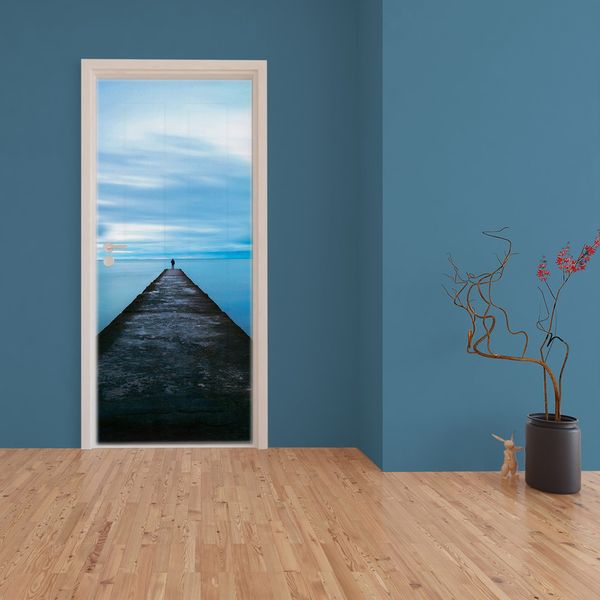 Standing on a Dock Door Decoupage