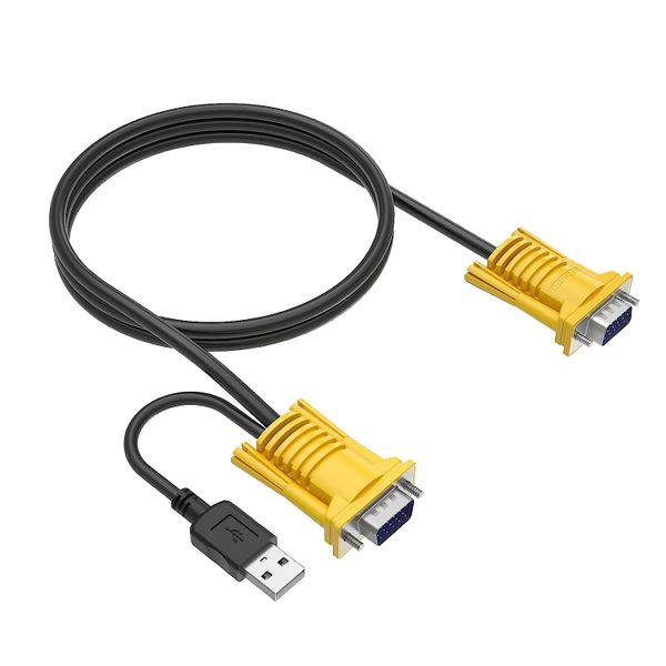 2-in-1 USB VGA KVM Cable 1.5m