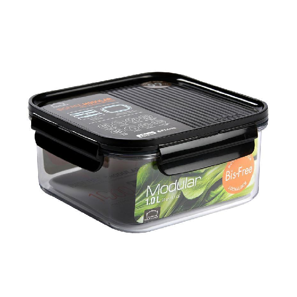 Kitro Storage Modular Square 1lt Lunch Tote