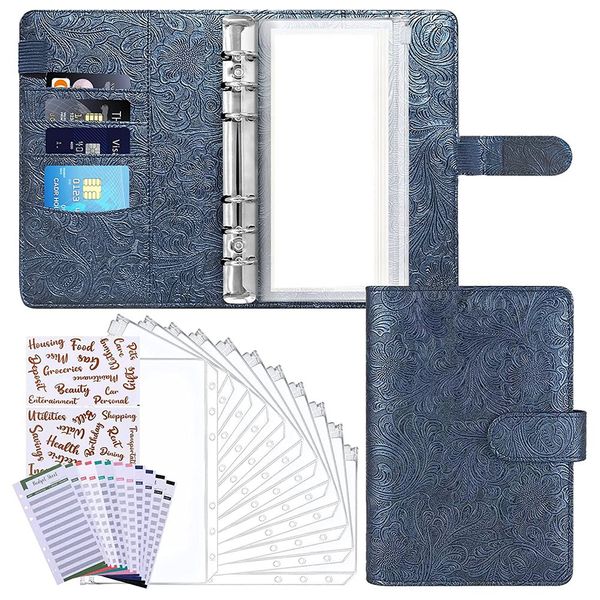 Budget Binder with Zipper Envelopes, Cash Envelope 8 Clear Pockets