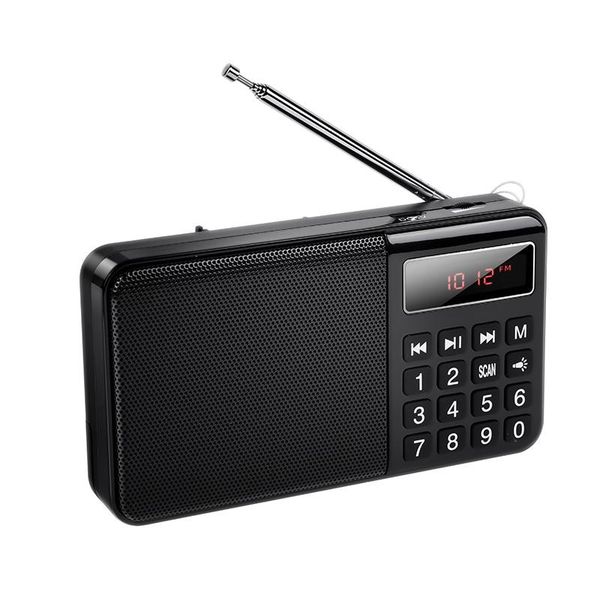 Multi-Function Portable AM/FM Bluetooth Radio with USB &amp; TF Card - Black