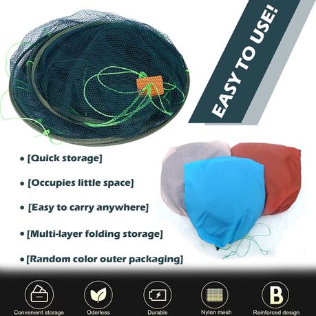 Camping Fishing Foldable Crab Minnow Crayfish Net