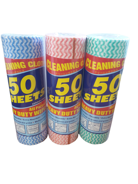 All-Purpose Heavy Duty Wipes - Cleaning Cloth - 3 Pack (50's)