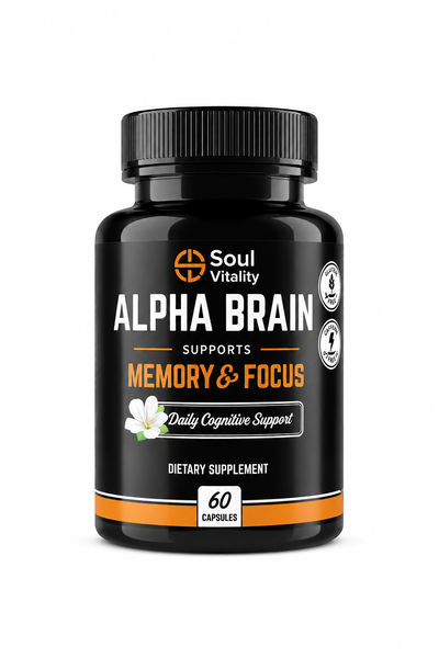 Soul Vitality Alpha Brain - Memory &amp; Focus Support Capsules 60 Capsules