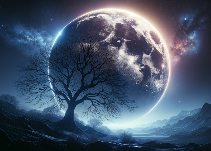 Canvas Wall Art Home Decor -Moonlit Tree