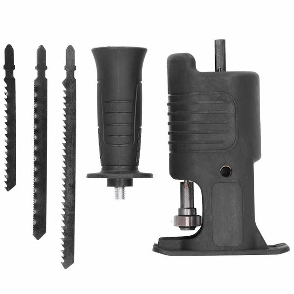 Electric Drill To Reciprocating Saw Head W/ Handle &amp; 3 Blades