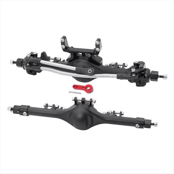 Front Rear Straight Axles for 1/10 Axial Scx10 Ii Crawler Black&amp;Red