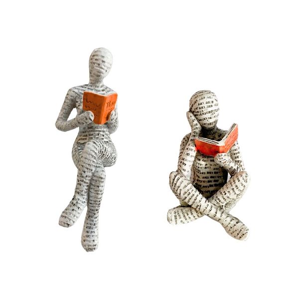 Alphabet Reading Statues Set Home Decor Ornament