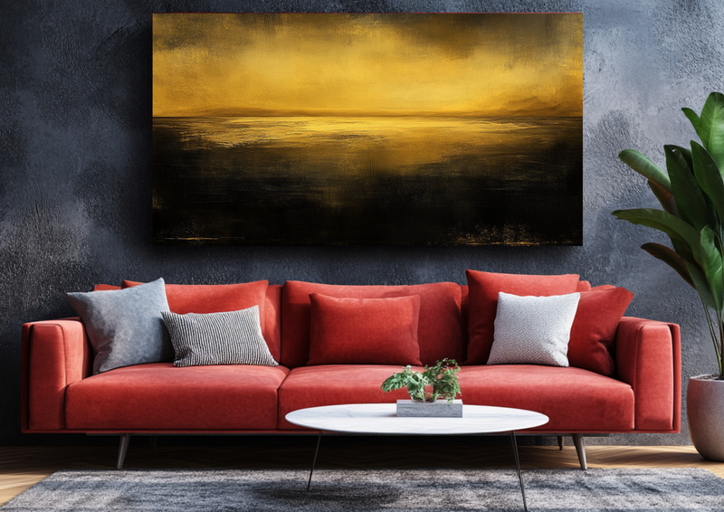 Canvas Wall Art - Golden Horizon - BX0050