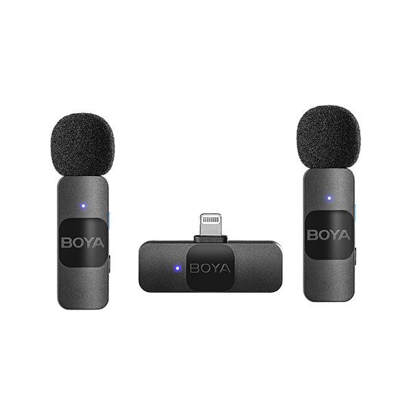 Boya BY-V2 Ultra-compact Dual Wireless Microphone System for iOS Devices