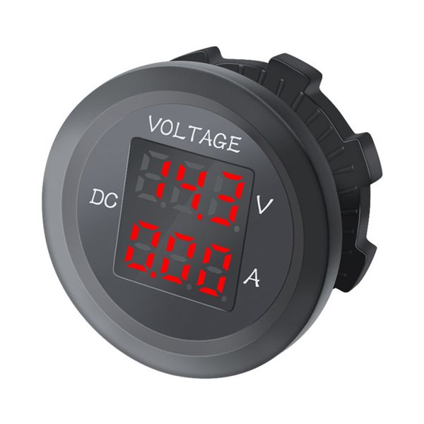 Car Led Digital Voltmeter Dc 12V/24V Led Dual Voltmeter Ammeter Blue