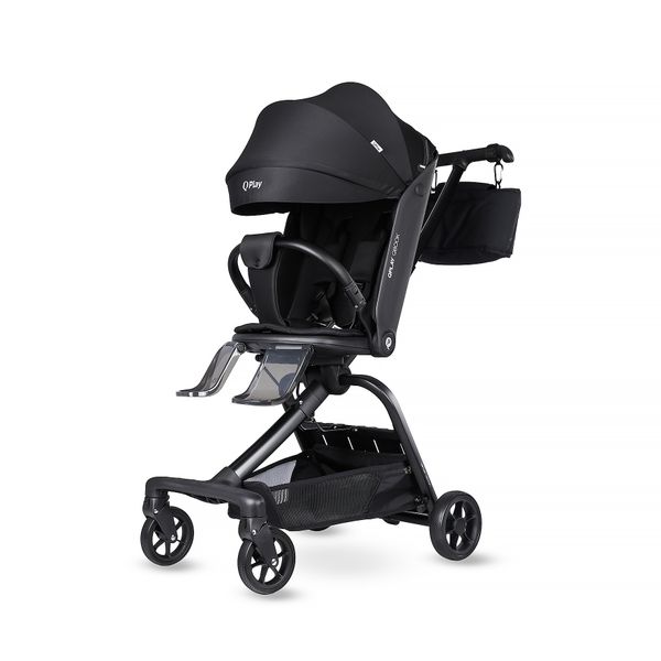 QPlay QBook Portable Ultra-Compact Pushchair - Black