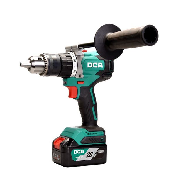 DCA 20V 16mm Industrial Brushless Driver Drill Kit With 4.0Ahx2 &amp; Charger