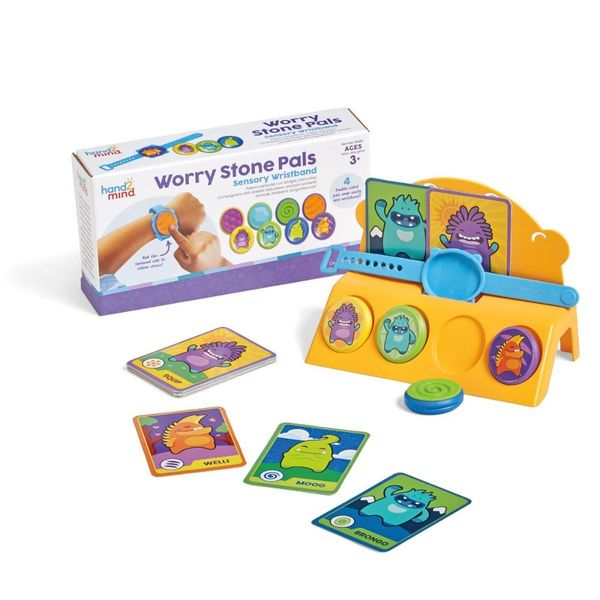 Hand2Mind - Worry Stone Pals Sensory Wristband - Feelings &amp; Fidget Tool