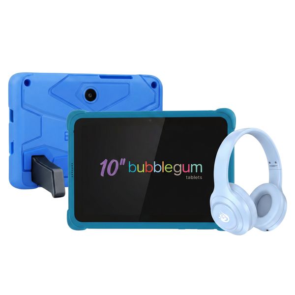 10" Kids Learning Tablet | Cover + Headphones | Bubblegum