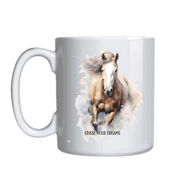 Chase your dreams Coffee Mugs for Horse Lover Trendy Graphic Cup Present021