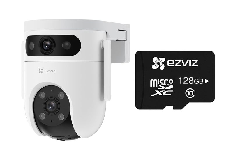 EZVIZ H9C 3K Dual-Lens PT WiFi Camera with 128GB SD Card &amp; Patrol Mode