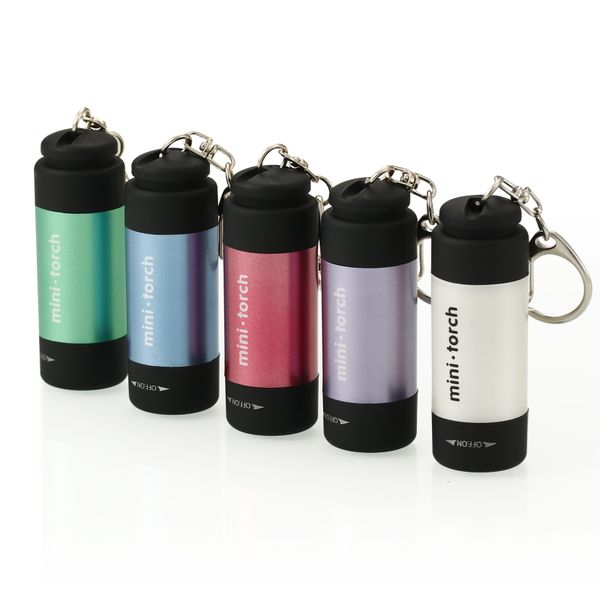 5 Pack Mini USB Rechargeable LED Torch Flashlight with Keyring