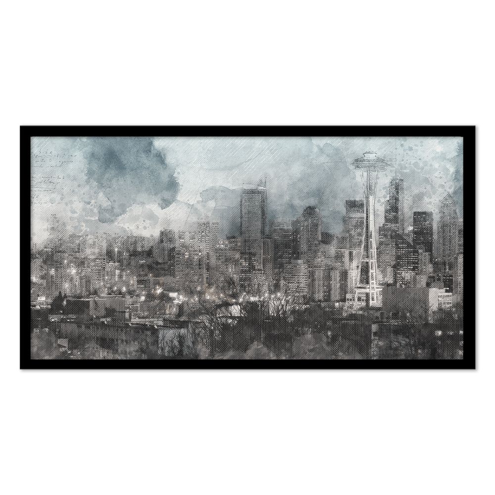 Cape Art Framed Canvas 1 Piece 77x155cm Seattle Skyline Shop Today