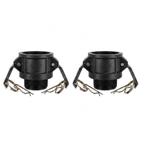 Camlock Polypropylene Type B Female Coupler x Male BSP 40mm - 2 Pack