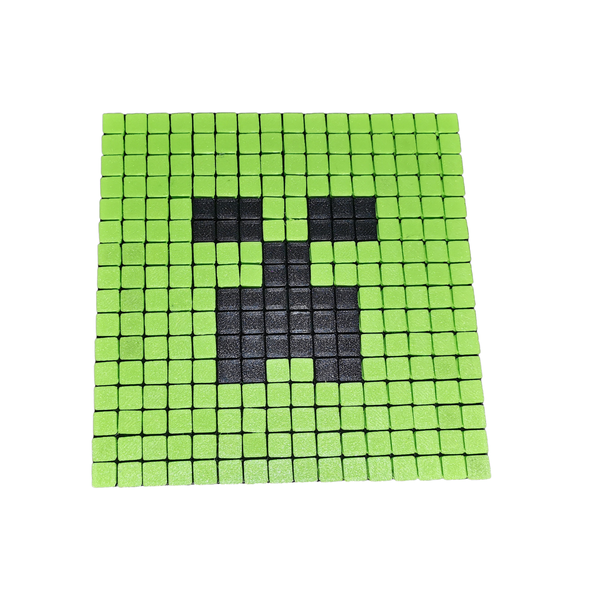 Minecraft Creeper 3D Puzzle - 256-Piece Pixel Art - 14.5cm - 3D Printed