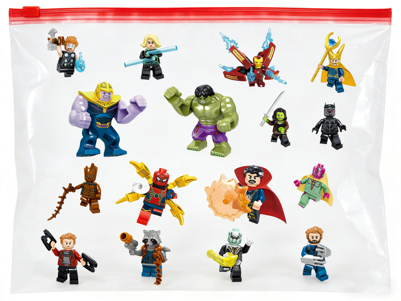 MorFansi Set of 16 Superheroes Plastic Toy 3 Years+ Multicolor