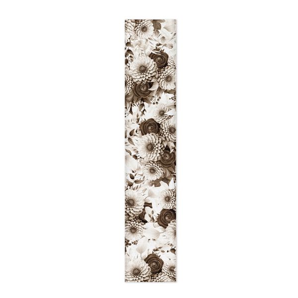 Vintage Sepia Flowers Table Runner by Mark van Vuuren