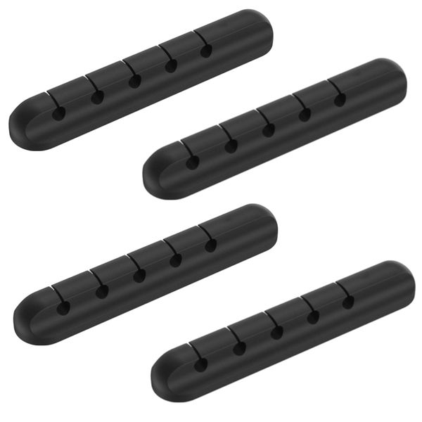 Home Office Desk USB 5 Hole Cable Organiser Set Of 4 Wire Management