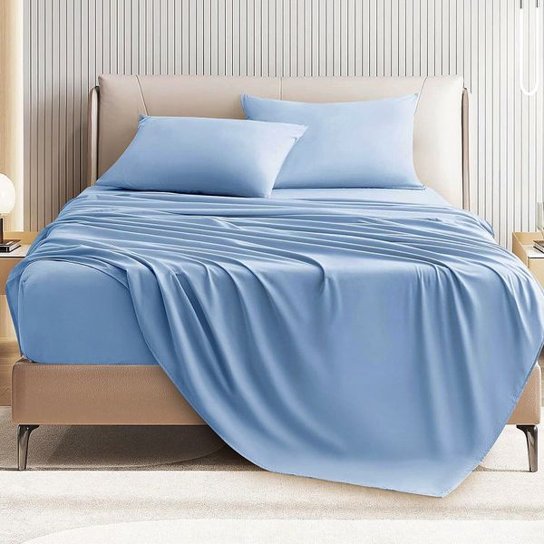 Sheets &amp; Pillowcase Set -2 Bed Sheets with 2 Pillow Cases Size:Queen 4 Pieces