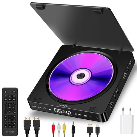Portable Mini DVD Player, Retro CD Disc Music Player, HD HDMI Video Player Image