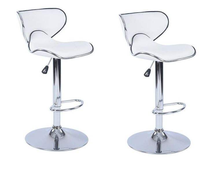 Butterfly Bar / Kitchen Counter Stools - Set of 2 - White Colour