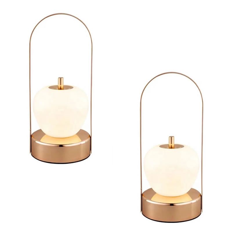 Set of 2 LED Rechargeable Touch Dimming Art Desk Lamp E10-8-7