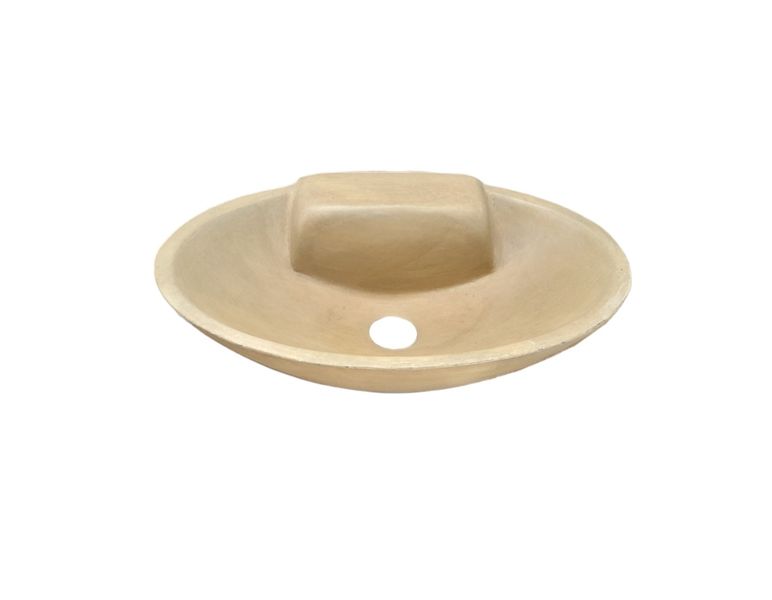 Sandstone Concrete Oval Basin 50 x 38 x 13cm